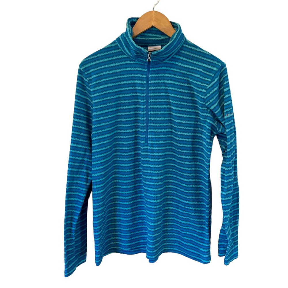 Columbia blue light weight fleece 1/2 zip pullover Large